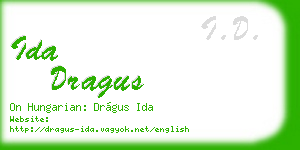ida dragus business card